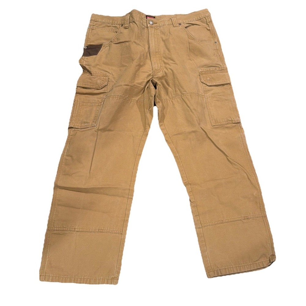 Wrangler Riggs workwear double carpenter pants canvas Men's 42 Xโ 30